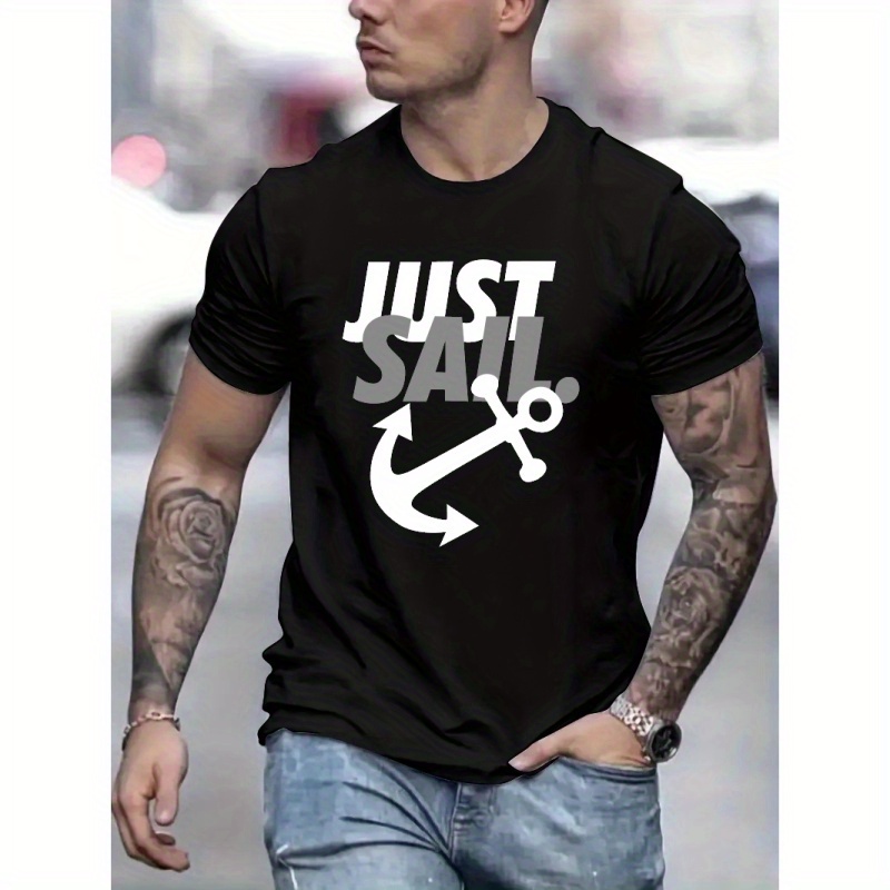 

Just Print T Shirt, Tees For Men, Casual Short Sleeve T-shirt For Summer