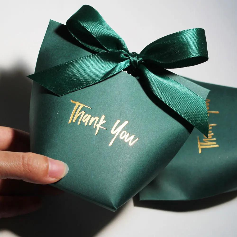 

10pcs, Charming Candy Present Boxes Golden 'thank You' | Comes With Ribbon | Great For Birthdays, Wedding, Mother's Day