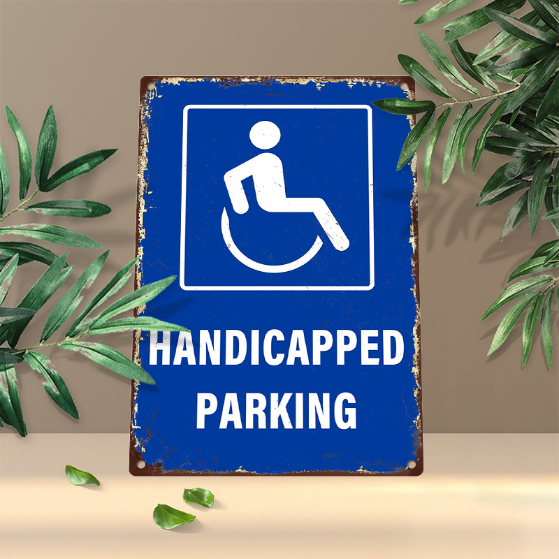 

1pc 8x12inch (20x30cm) Aluminum Sign Metal Sign Handicapped Parking Sign Reflective Metal Tin Sign