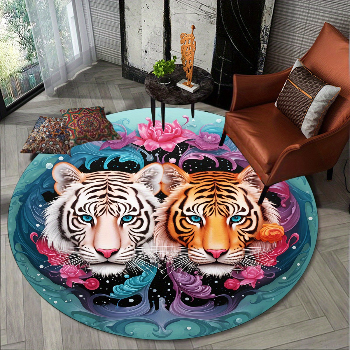 

Creative Tiger Pattern Carpet, Home Carpet, Soft Carpet For Living Room And Bedroom