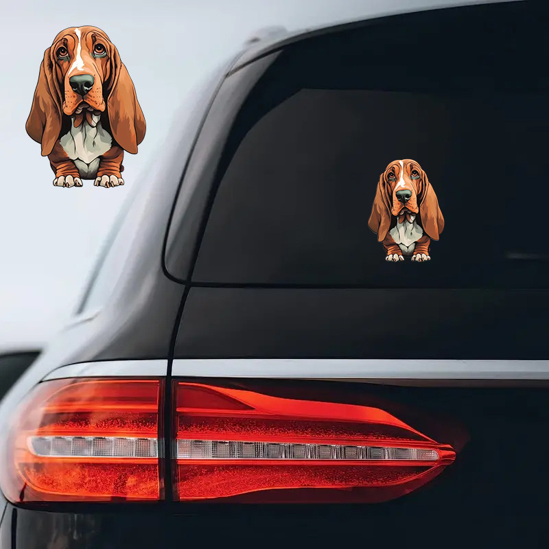 

Basset Hound Sticker Vinyl Decal For Auto Cars Trucks Windshield Or Laptop Car Sticker