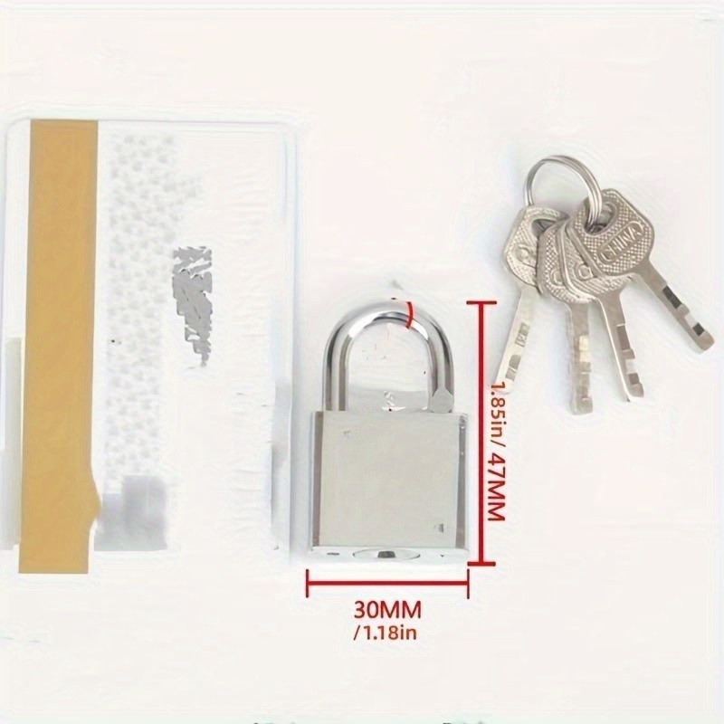 1pc anti rust waterproof padlock perfect for dormitory warehouse and iron door gates with 4pcs keys