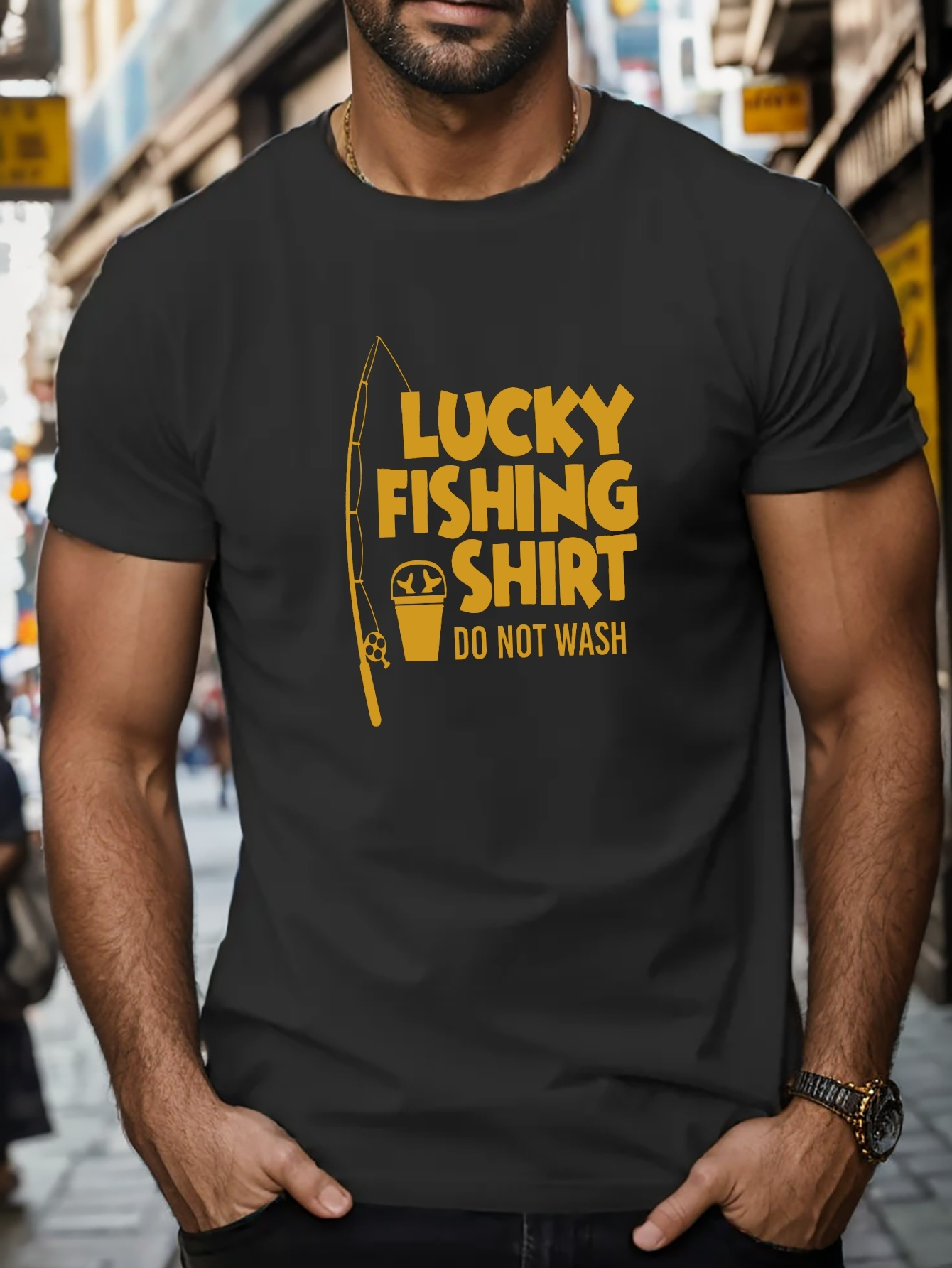 Men's Fishing Shirt - My Lucky Fishing Shirt Do Not Wash - Get On It Apparel