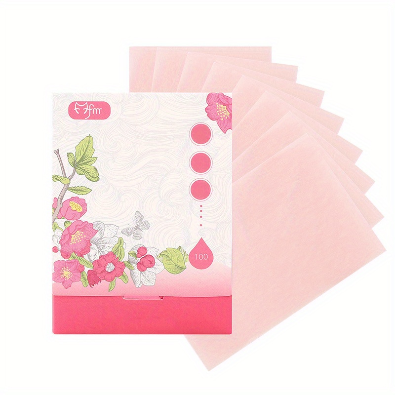 Carta Assorbente Olio, 200 Fogli Carta Assorbente per il viso con custodia  a specchio e polvere autoadesiva Puff, Face Oil Blotting Paper Sheets