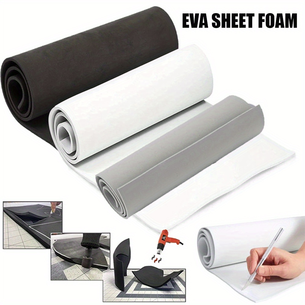 

1pc Premium Cosplay Eva Foam Sheet, 1mm To 10mm Thick, Black Foam Sheets Roll, 35x100cm, High Density For Cosplay Costume, Crafts, Diy Projects