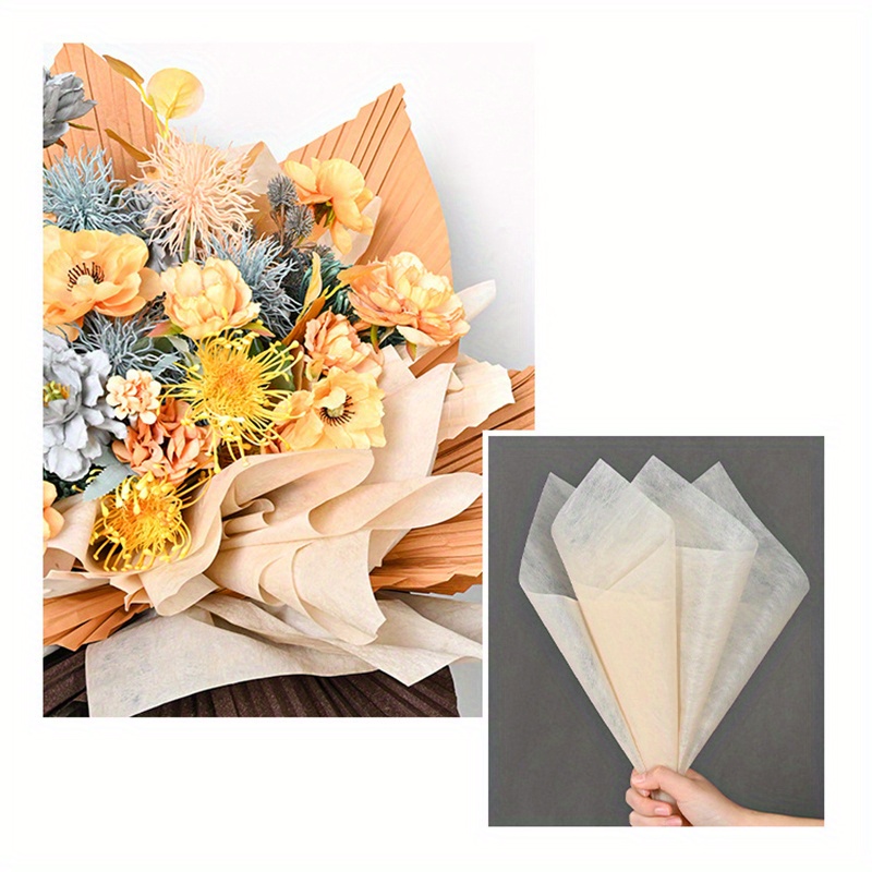 

40pcs Flower Packaging Paper Translucent Milk Cotton Lining Paper For Florist Wrapping