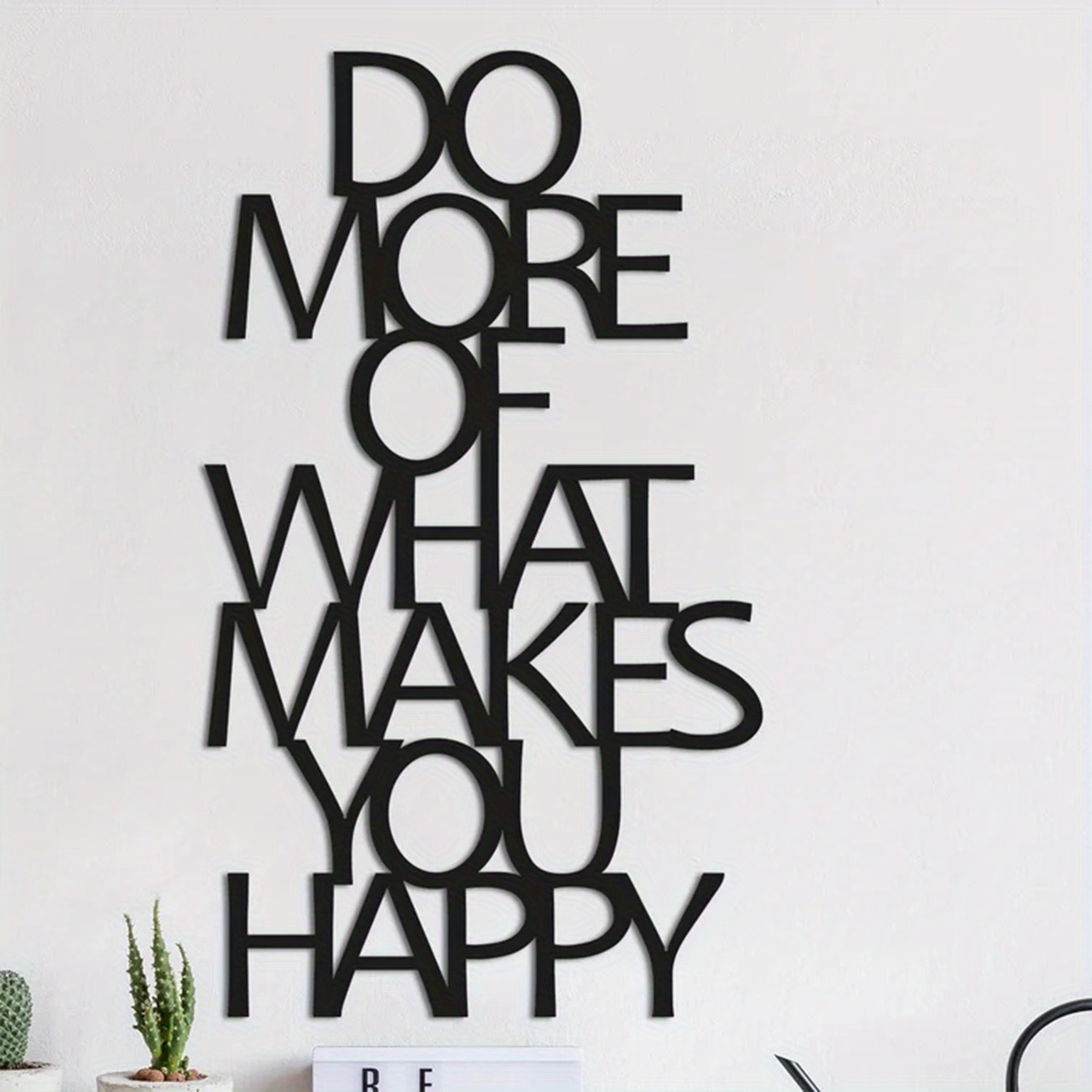 

1pc Do More Of What Makes You Happy- Metal Wall Art Decoration, Door Decoration, Home Decoration, Scene Decoration, Wall Hanging Decoration, Interior Decoration, Porch Signs, Wall Art Decoration