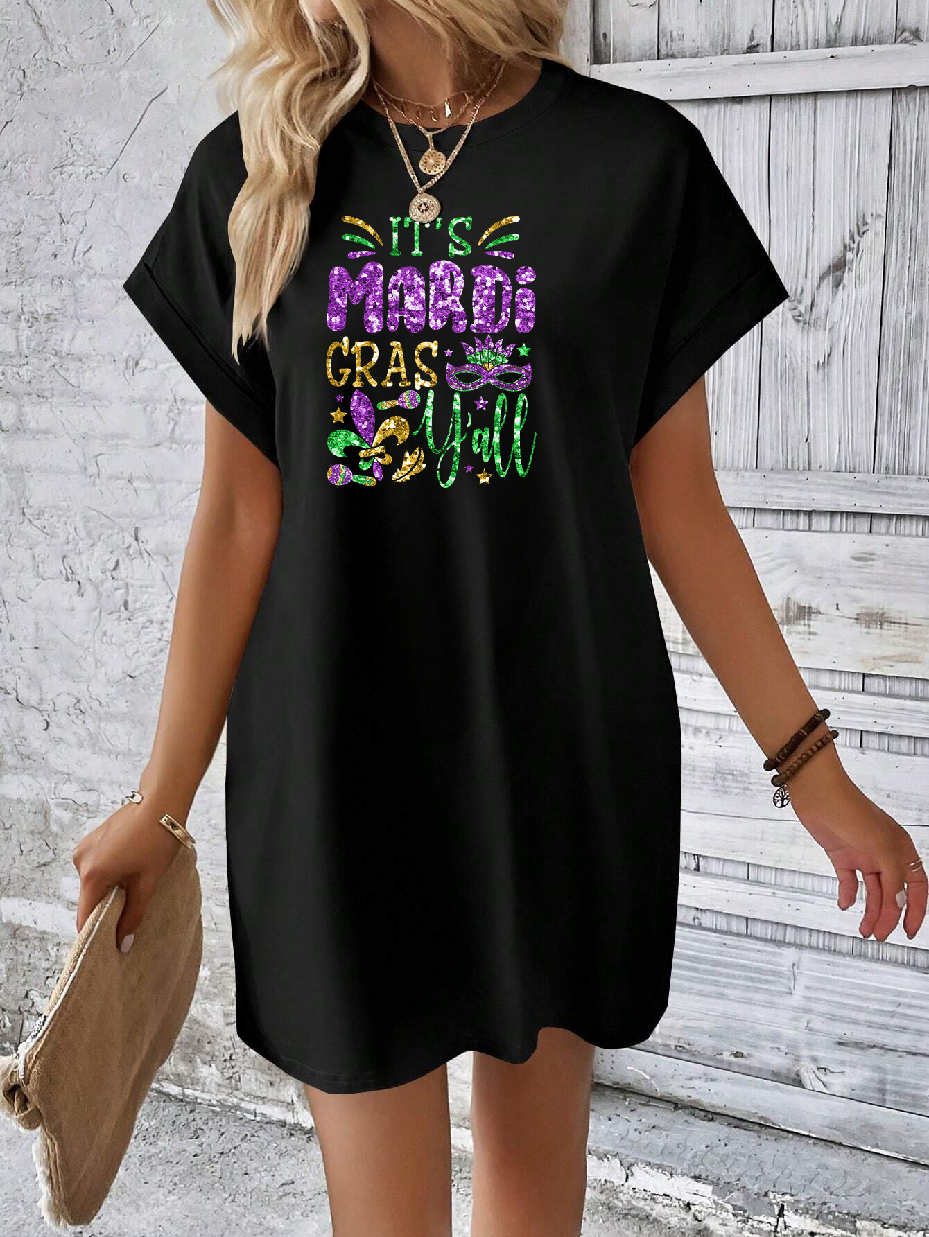 mardi gras short dress