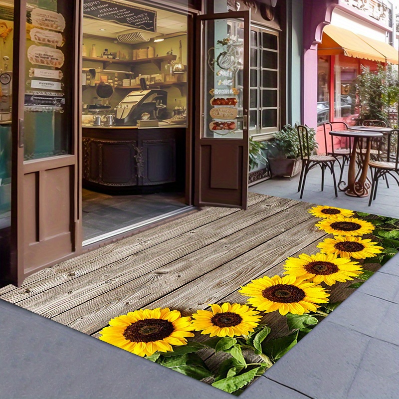 

Sunflower Carpet, Area Rug, Soft Carpet, Machine Washable, Non-slip, Office Entrance Door Mat, Decorative Carpet For Hotel Cafe Shop, Restaurant Floor Mat