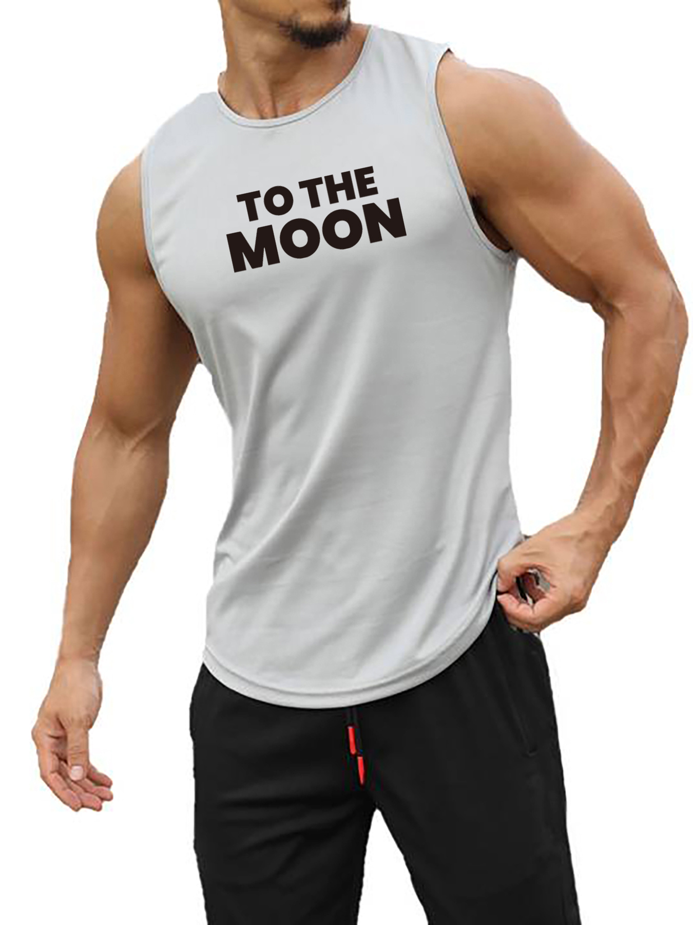 Men's Moon Graphic Print Tank Top Causal Fashion Sleeveless - Temu ...