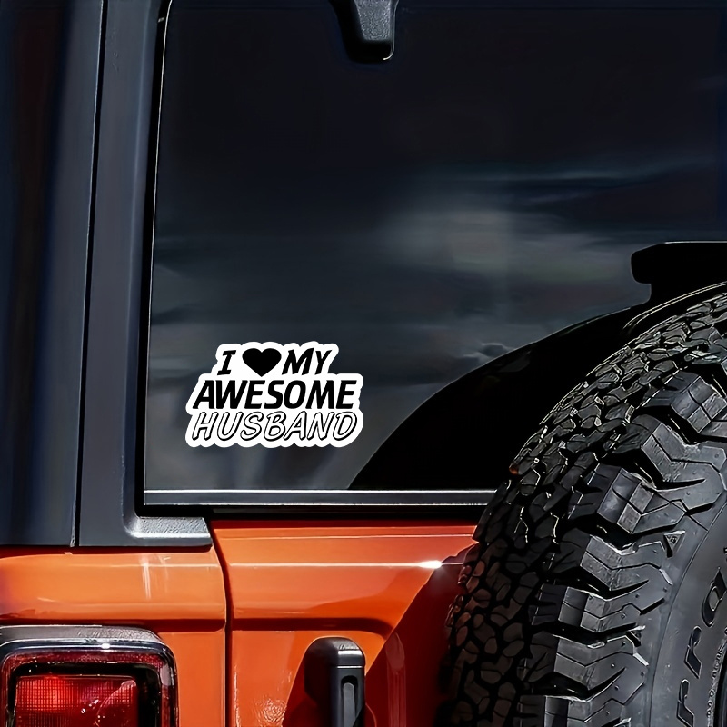 

I Love My Awesome Husband Vinyl Waterproof Sticker Decal Car Laptop Wall Window Bumper Sticker