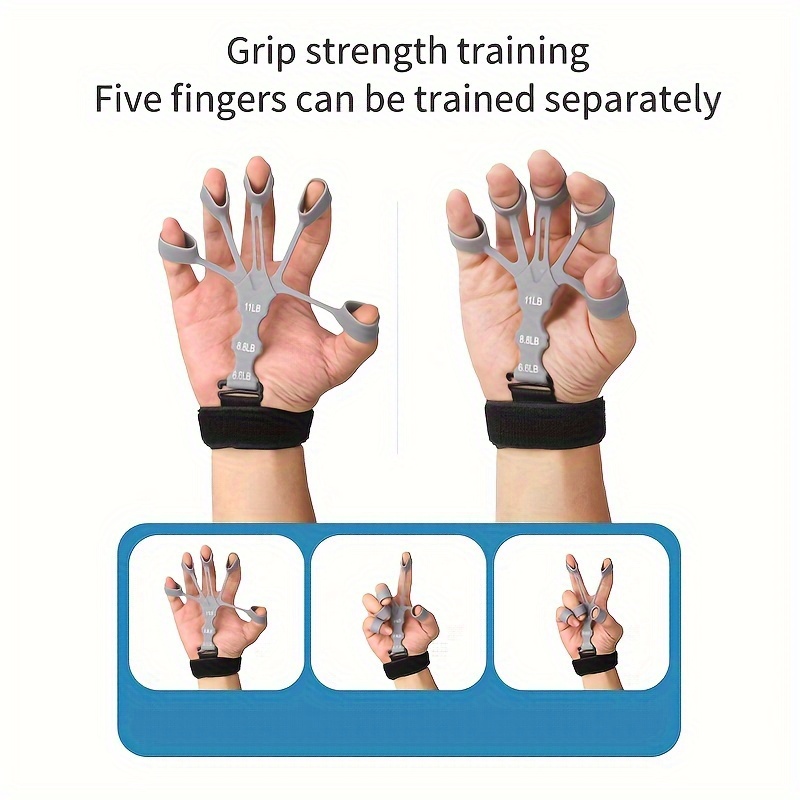 Five Fingers Exercise Bands Adjustable Hand Grip Suitable - Temu