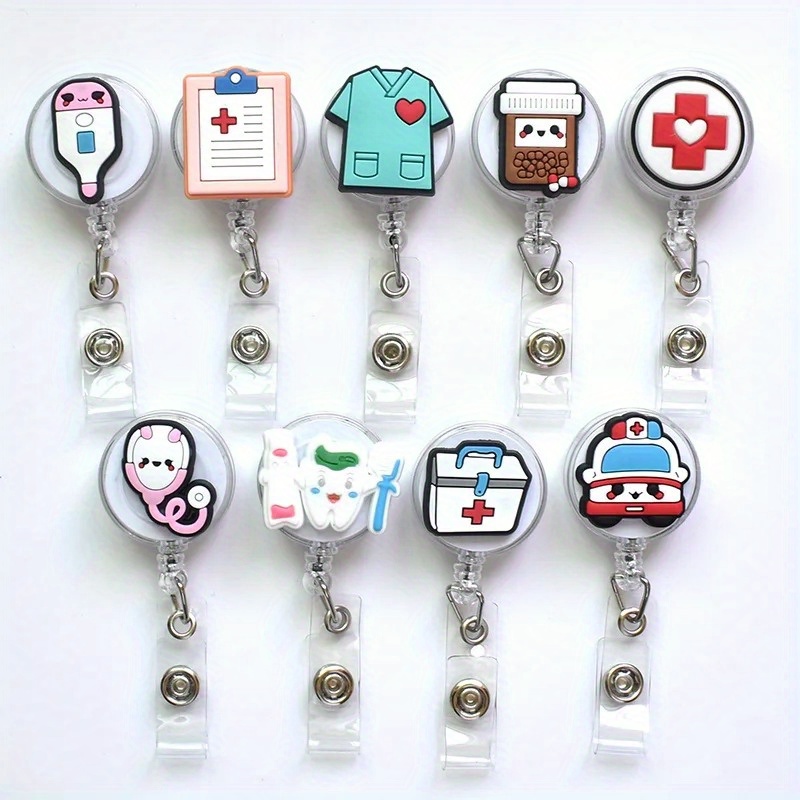 Retractable Badge Reels Nurse Doctor Medical Worker Uniform - Temu