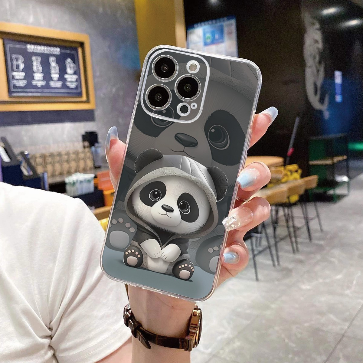 

3d Panda Pattern Print Tpu Protective Phone Case Anti-fall Protective Phone Case For Iphone 7/8/11/12/13/14/x/xr/xs/plus/pro/pro Max Series Gift For Birthday/easter/boy/girlfriends
