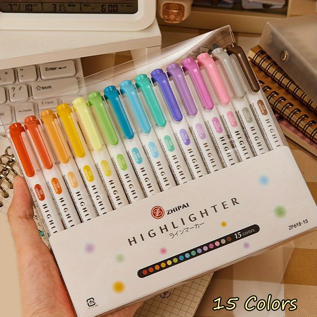 

Highlighter Set Pastel Water-based Double-headed Marker Marker Note Pen Painting Hand Account Journal Student Stationery Office Supplies