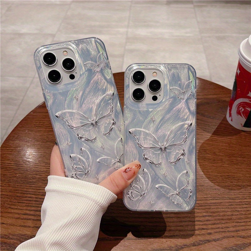 

Luxury Butterfly Phone Case For Iphone 15 14 13 12 11 Pro Max 14 15 Plus Gradient Camlet Shockproof Phone Cover