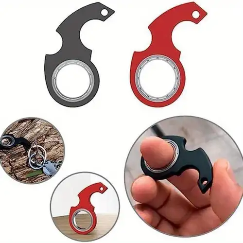 1pc Keychain Spinner Fidget Ring Toy Metal Key Chain Spinner