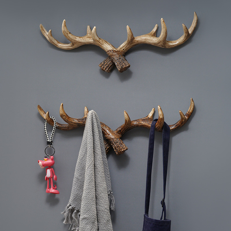 Creative Antlers Coat Hooks Single Wall Hook Wall Mounted - Temu Canada
