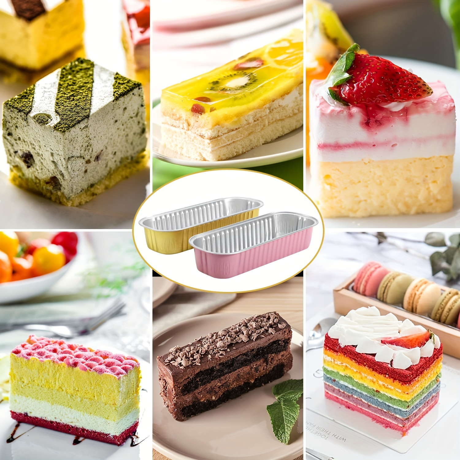 Cake Decorating Mini Loaf Baking Tin Mini Loaf Pans Lids Rectangle - Main Image