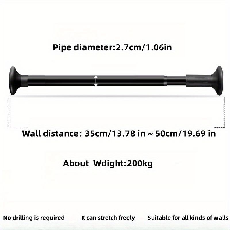 Wardrobe best sale pole extendable