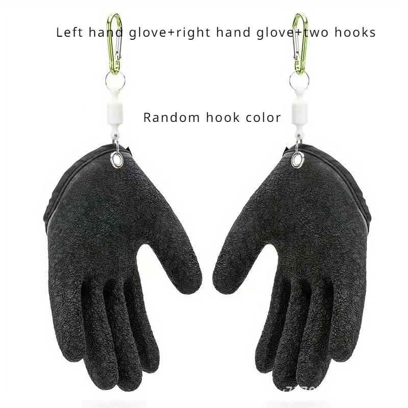 Anti slip Fish Catching Gloves Hooks (left Glove + Right - Temu