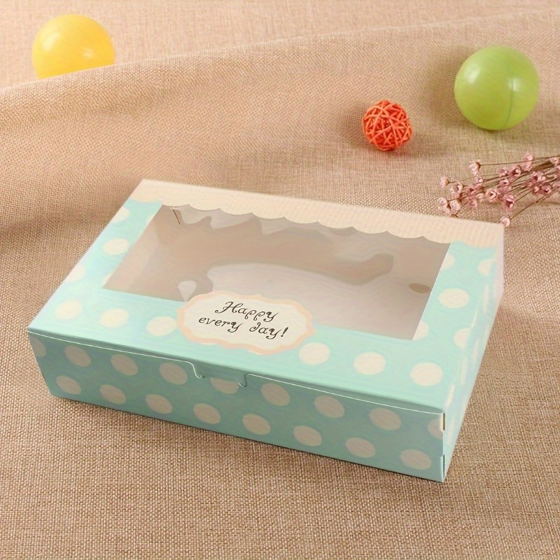 

10pcs Cake Boxes, , Pastries, 6-cavity Gift Boxes, Packaging Gift Boxes For Parties, Cafes