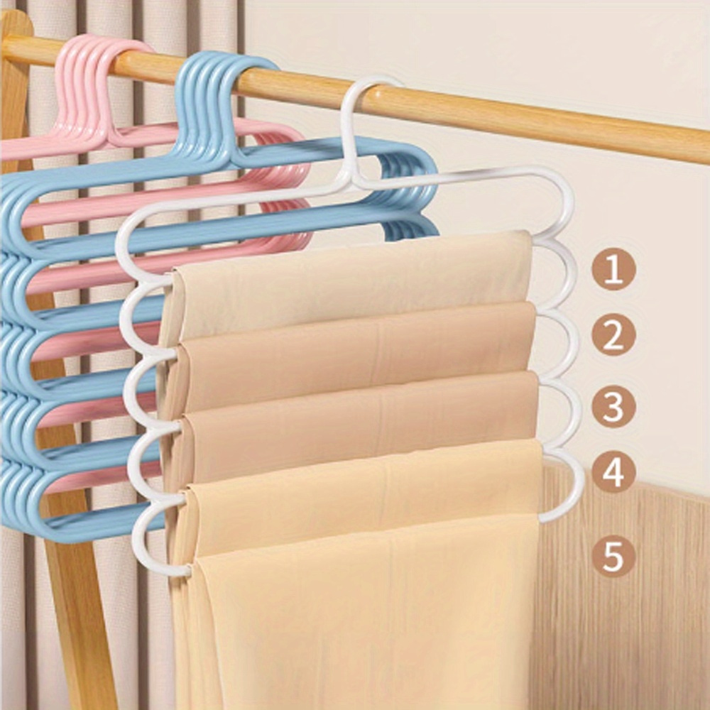 Actualizado 9 Capas Pant Hanger Para Ahorrar Espacio Acero - Temu