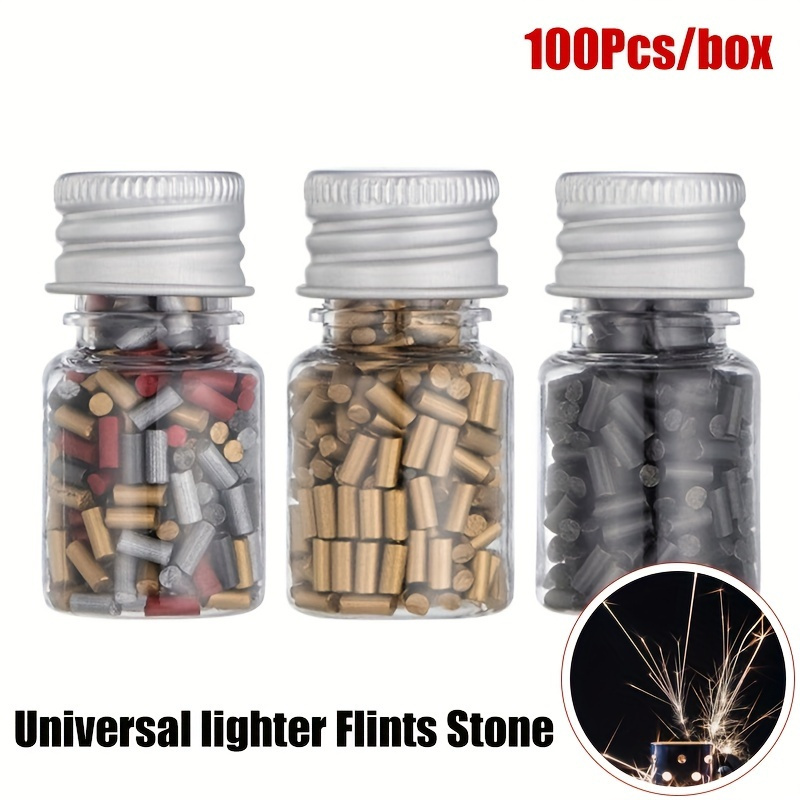 

100pcs Universal Lighting Stone Flint, Portable Survival Tool For Outdoor Camping, Hiking, Emergency