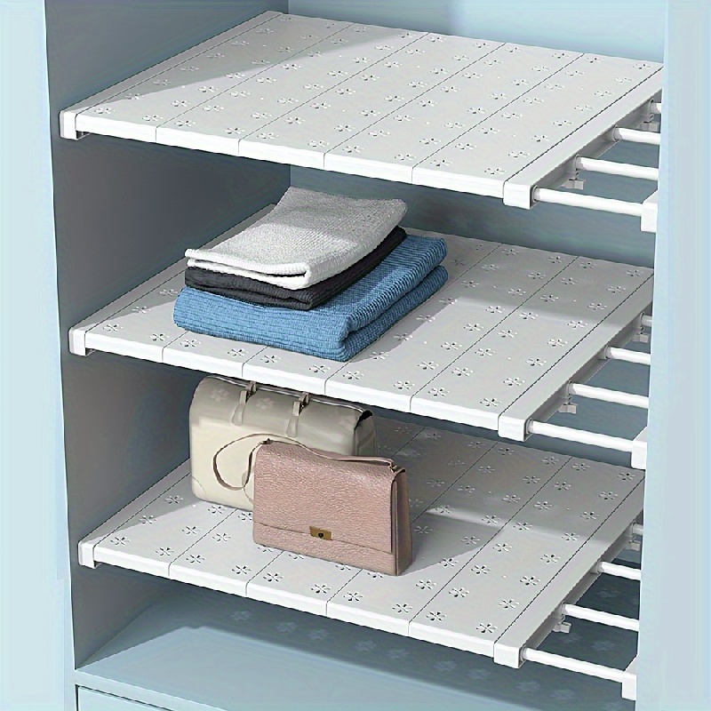 Wardrobe Storage Rack Retractable Layered Partition Shelf - Temu