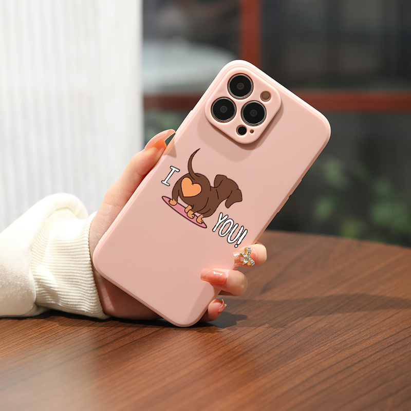 

Brown Dog Graphic Protective Phone Case For Iphone 11/12/13/14/12 Pro Max/11 Pro/14 Pro/15/x/xr/7/8/8 Plus, Gift For Birthday, Boyfriend, Girlfriend