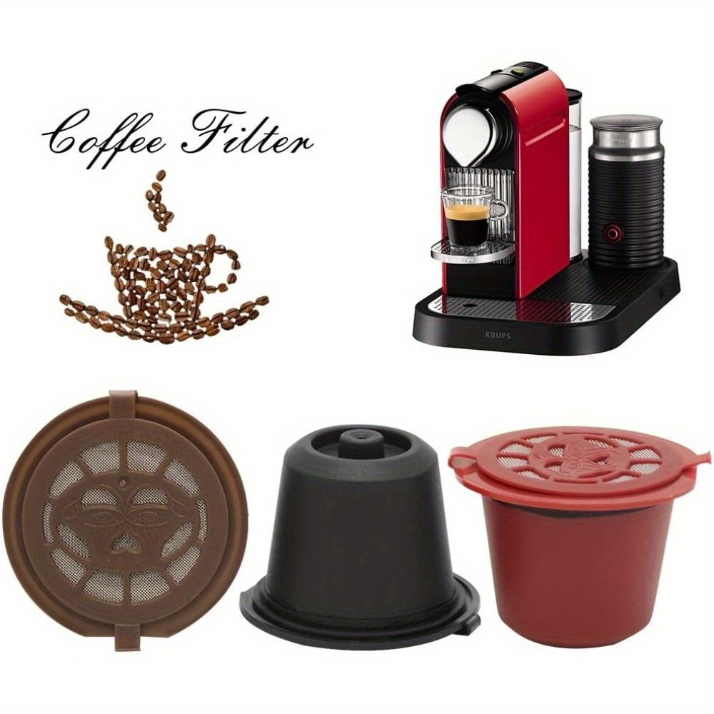 Cápsulas reutilizables de café Nespresso, 6 piezas, reutilizables, con  cuchara y cepillo