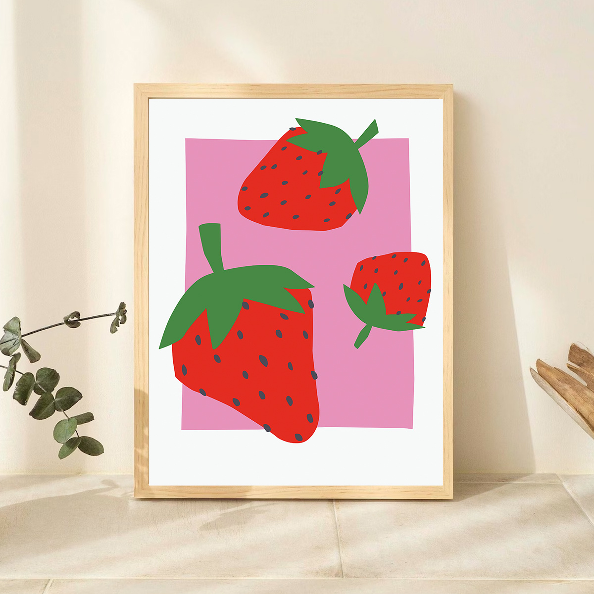  Strawberry Fruit Market Print Abstract Fruit Wall Art  Strawberry Fruit Print Still Life Fruit Painting Modern Kitchen Pictures  Wall Decor Strawberry Fields Poster for Living Room 16x24inch No Frame:  Posters 