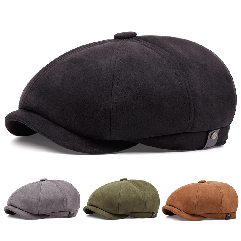 1pc Men's Spring Driving Newsboy Style Flat Hat, Beanie,Temu