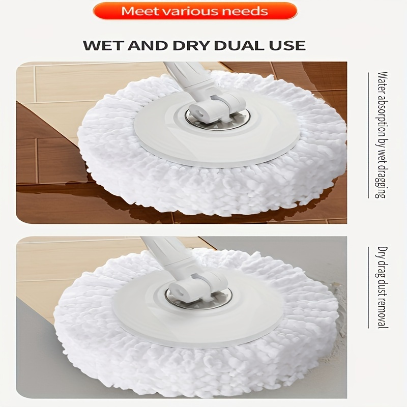 1set, Household Double Drive Rotary Mop And Bucket Set, Spin Mop, Hands-free Wash Mop, Wet And Dry Use, Dust Removal Mop, For Hardwood, Laminate, Tile, Wooden Floor Cleaning, Cleaning Tool details 4