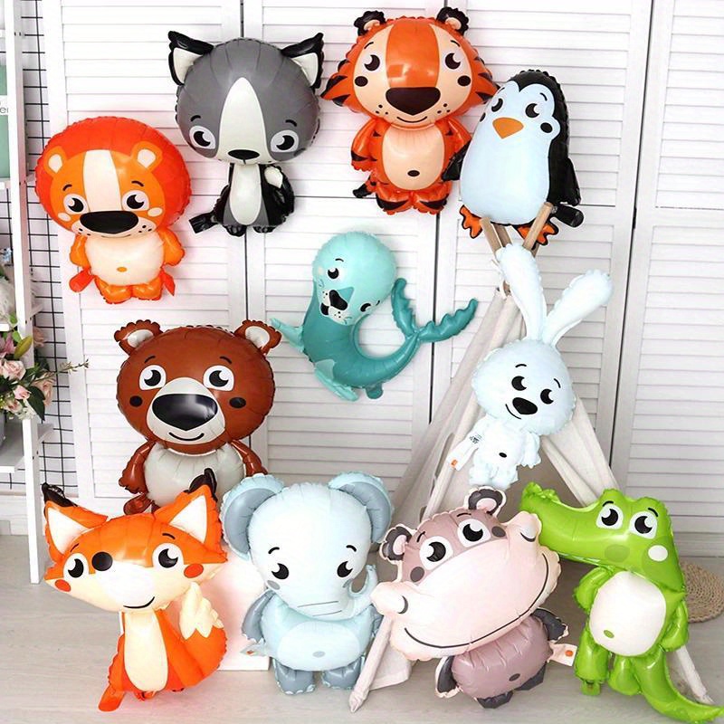 

10pcs Cute Animal Balloons Random Style Suitable As Great Party Supplies