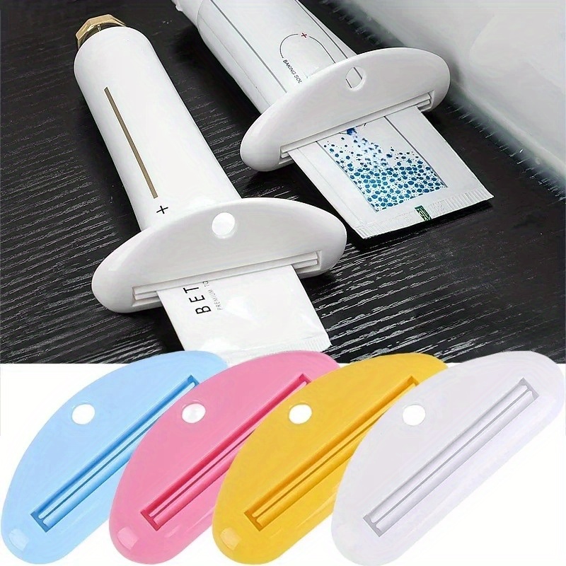 

2pcs Toothpaste Tube Squeezer, Toothpaste Tube Clips, Manual Toothpaste Dispenser, Multifunction Facial Cleanser Dispenser Squeezer, Bathroom Accessories