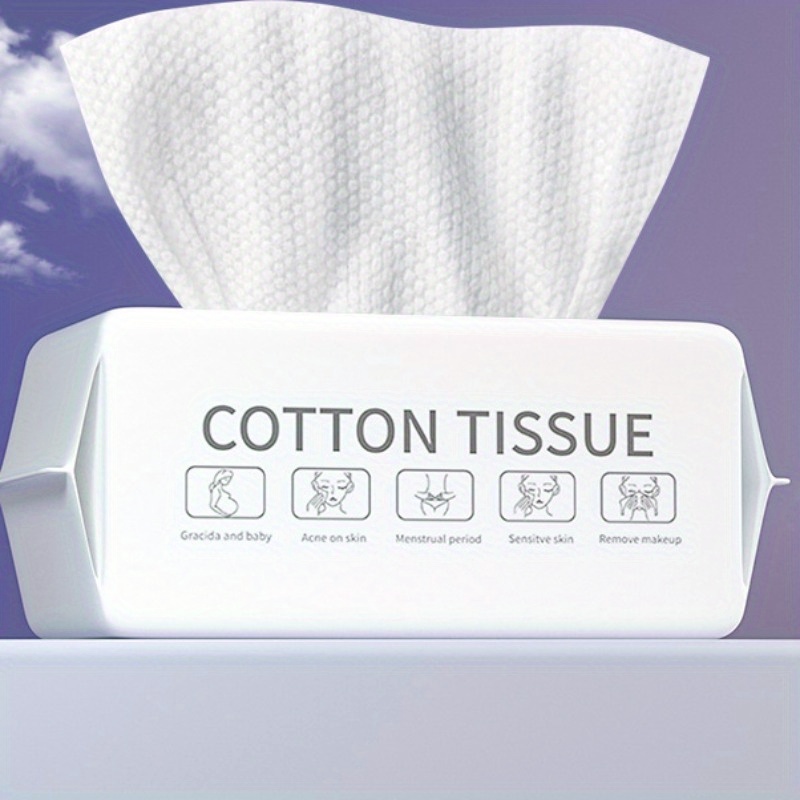 100% Pure Cotton Disposable Cotton Tissue (4 packs /240pcs
