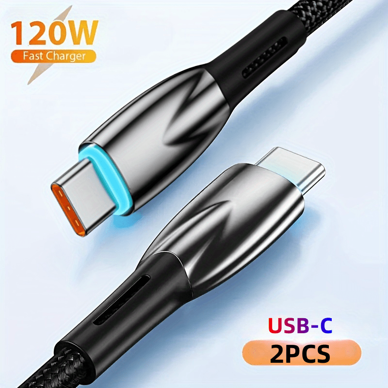 Súper Rápido 120W Cable De Cargador USB Tipo C Para IPhone Y - Temu Mexico