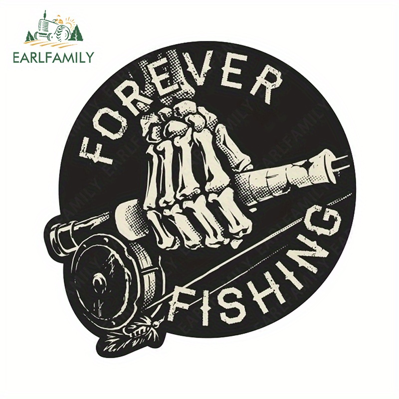 Forever Fishing Reel Sticker Tackle Box Toolbox Never Tire - Temu