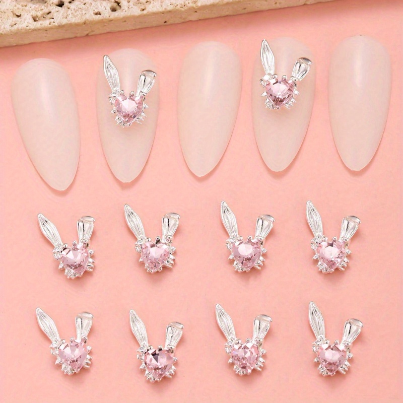 

10pcs Cute Head Nail Charms Set - Scent-free, Manicure & Pedicure Decorations