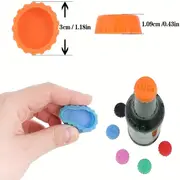 6pcs set reusable silicone bottle caps sealed for beer wine vinegar kitchen storage details 3