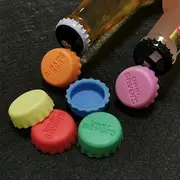 6pcs set reusable silicone bottle caps sealed for beer wine vinegar kitchen storage details 5