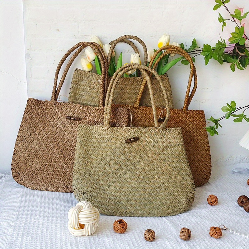 Mini net bag straw bag female summer hand woven bag hollow