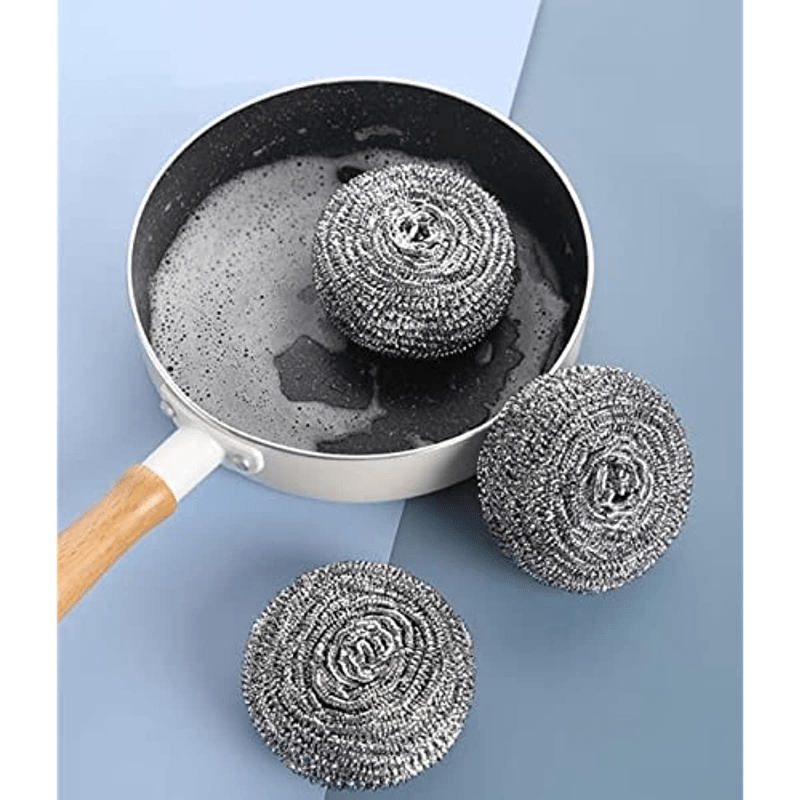 

6pcs, Magic Sponge Pad - Stainless Steel Scrubber For Kitchen, Bathroom, And Floor Cleaning - And Effective Cleaning Tool