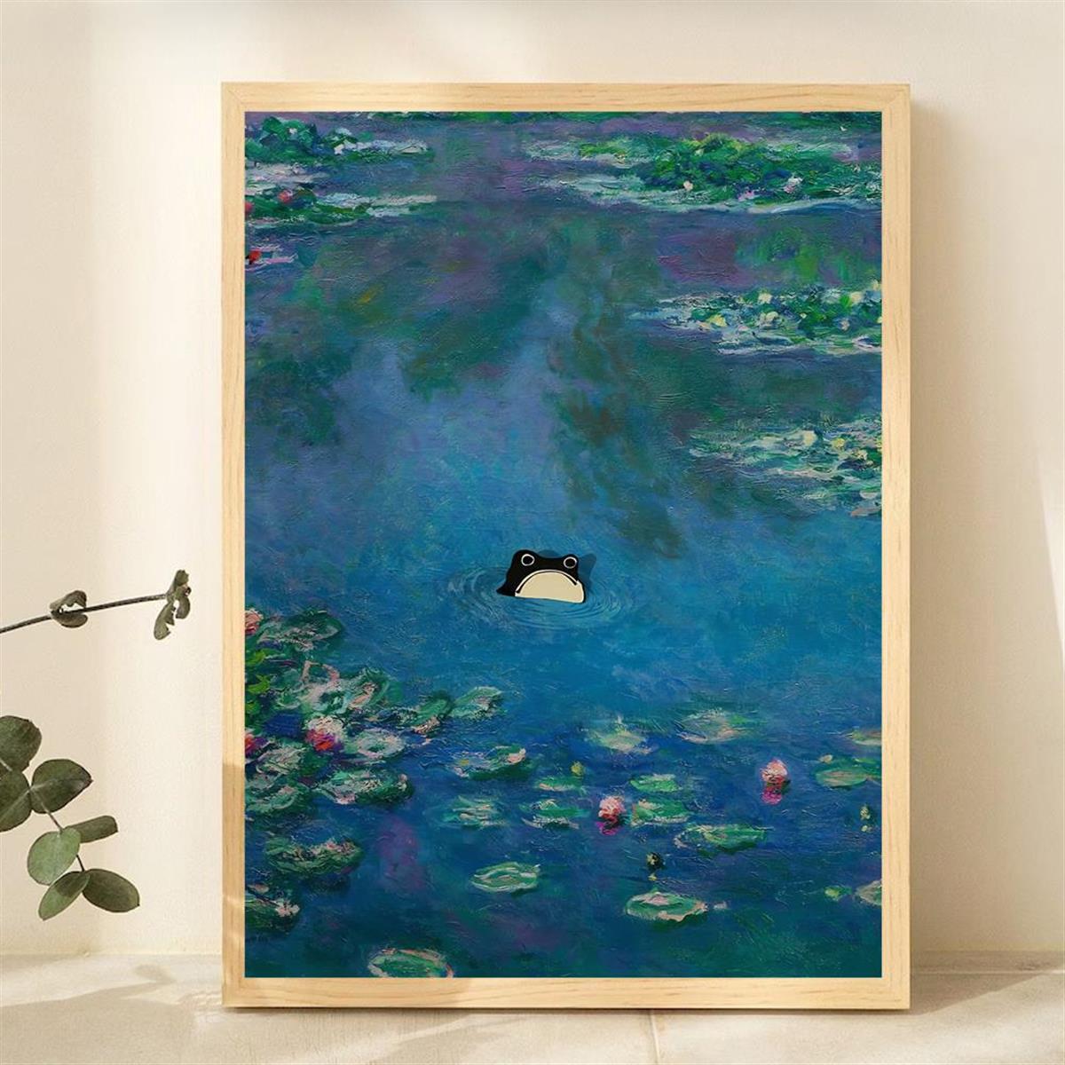 Unframed Canvas Poster Retro Art Vintage Monet Water Lily - Temu
