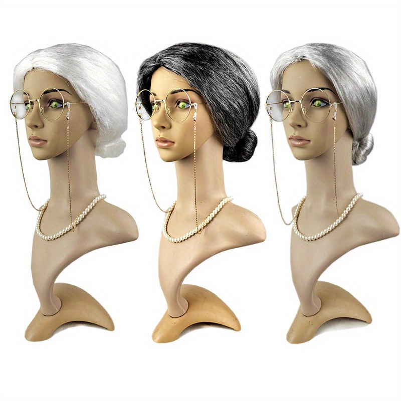 10 Pollici Parrucche Sintetiche Per Capelli Ricci Corti Costume Da Vecchia  Signora Parrucche Nonna Per Halloween Costume Cosplay Abbigliamento Da  Festa E 1pc Cuffia Per Parrucca - Bellezza E Salute - Temu Italy