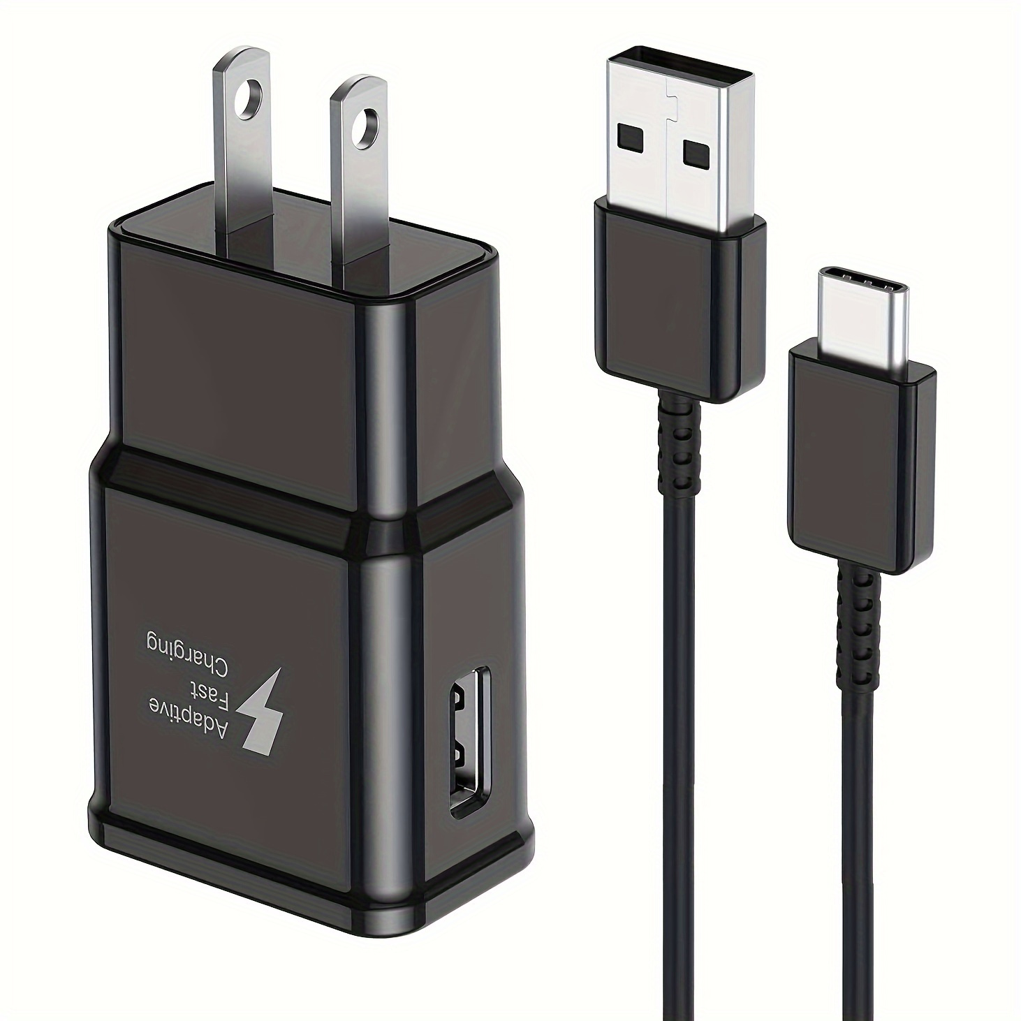Cargador tipo C de carga rápida, adaptador de corriente USB C, bloque de  pared para teléfono celular, tableta Android, caja de carga, cable de