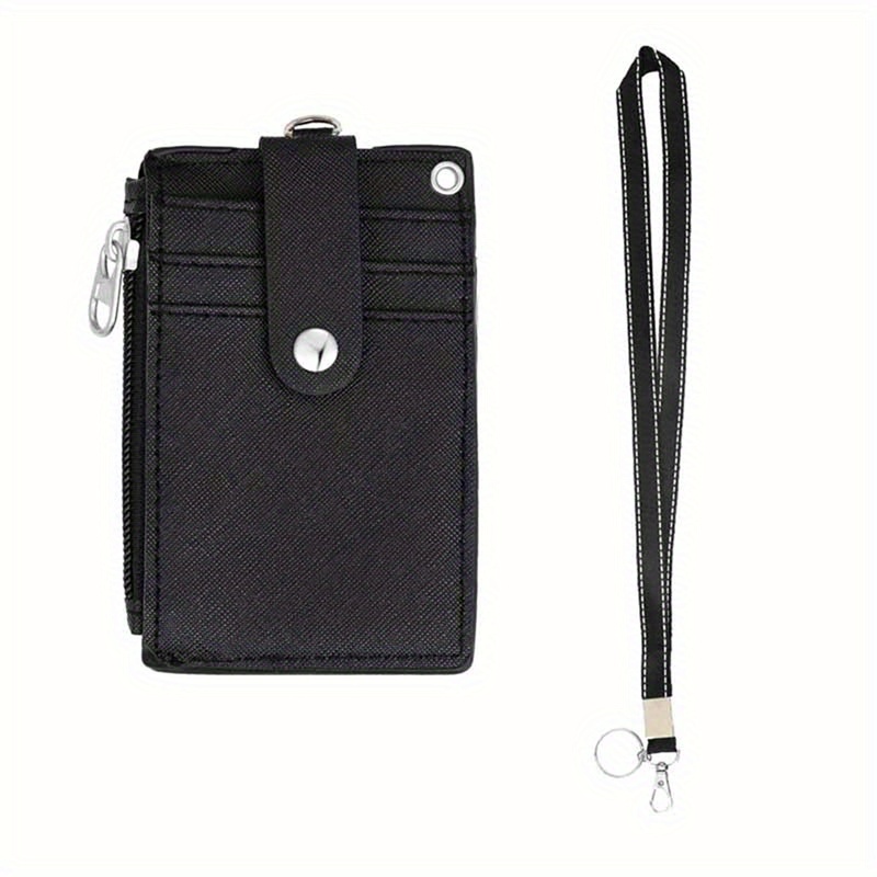 TEMU 5-card Slot Document Holder Card Holder Wallet With Hanging Rope