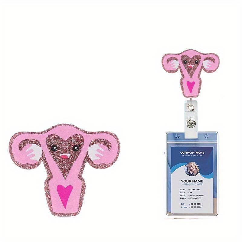 1pc Medical Themed Retractable Badge Reel,Name Badge Holder With
