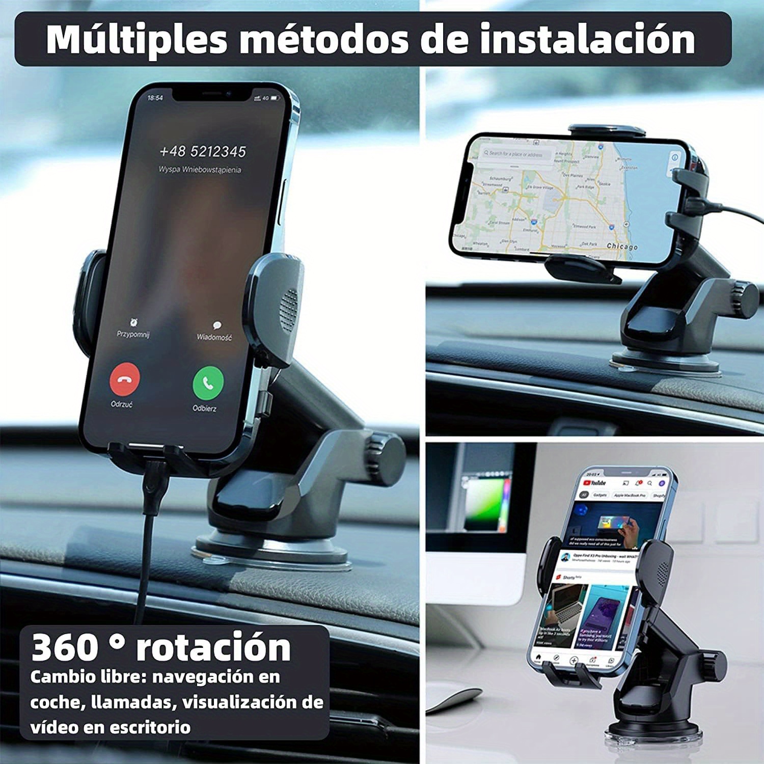 universal new car phone holder mount upgraded adjustable cell phone holder for car dashboard air vent compatible with all smartphones